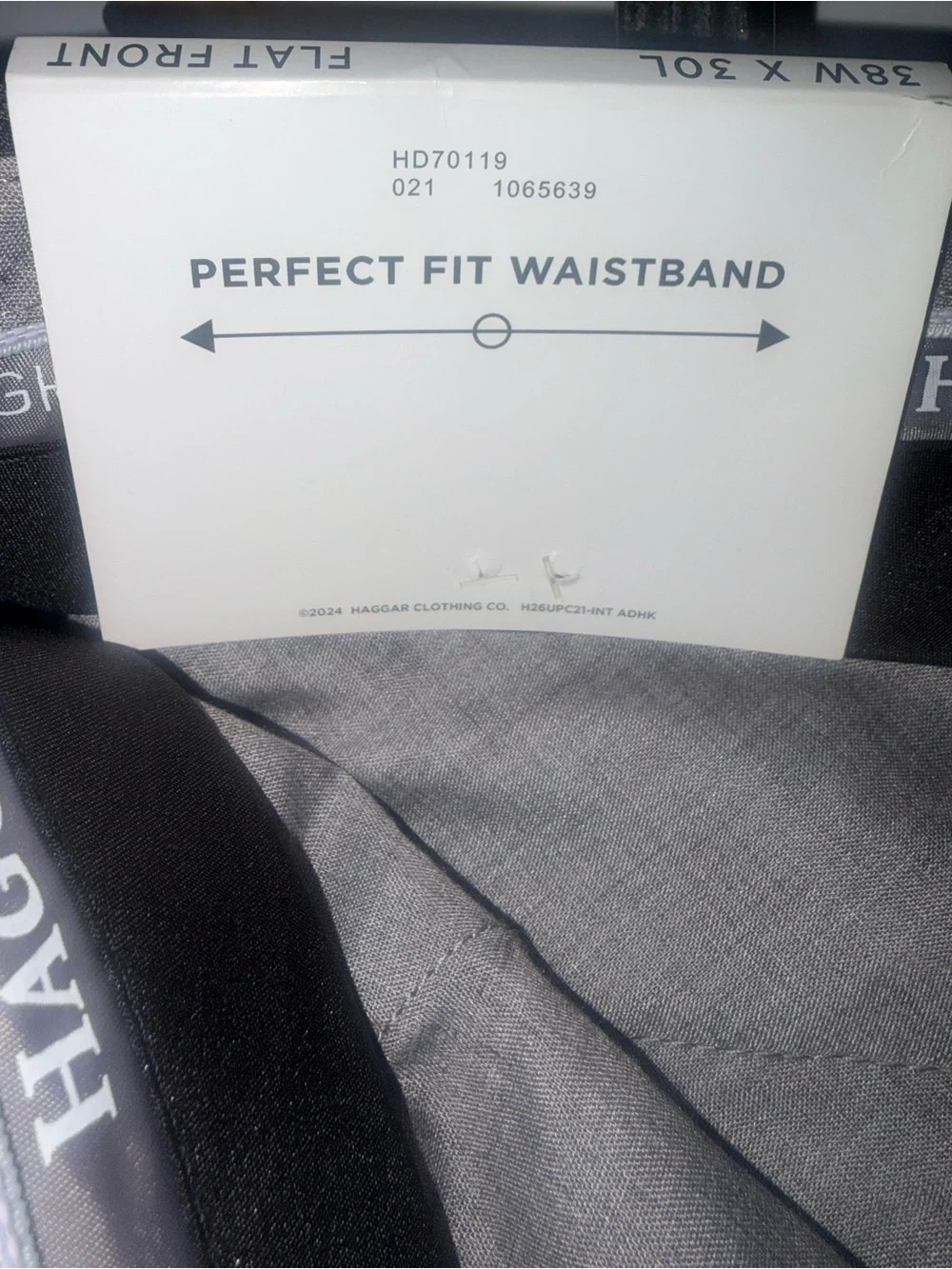 Pants Haggar Men's Wide-Leg Dress Pants in Charcoal 38W 30L